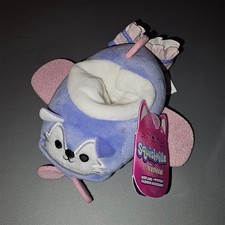 Squishmallows Squishville Mini Plush Doll Airplane Purple Pink White 2023