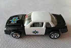 Vintage 1989 Mattel Hot Wheels Police Car, Blue And Yellow Star Nice Condition!