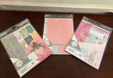 3 Happy Planner  Accessories Packs - New Student Big Ideas Paper Assorted Lot