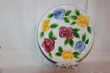Tabletops Unlimited Flora Di Roma Rosa Dinner Plate Feat. Hand-Painted Roses