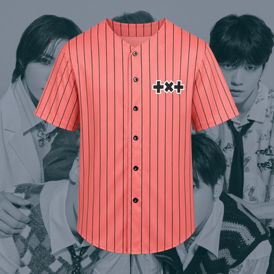TXT World Tour Baseball Jersey Red Shirt Kpop MOA Concert Outfit K69