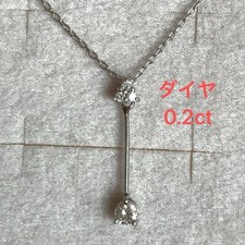 pt900 pt850 diamond Y-shaped necklace