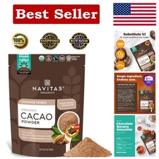 Cacao Powder 24oz - Gluten Free Rich in Flavanols, Sustainably Sourced