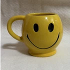 McCoy Smiley Face Yellow Ceramic Pottery Mug With Handle USA