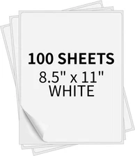 Full Sheet Labels 8.5” x 11” Sticker Paper Matte White, Large Shipping Label
