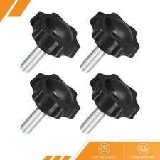 4Pack M8 x 25mm Star Knobs Plastic Hex Shaped Hand Clamping Knob Screw