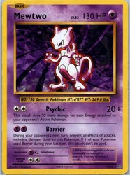 Mewtwo 051/108 XY Evolutions Cracked Ice Holo Deck Exclusives