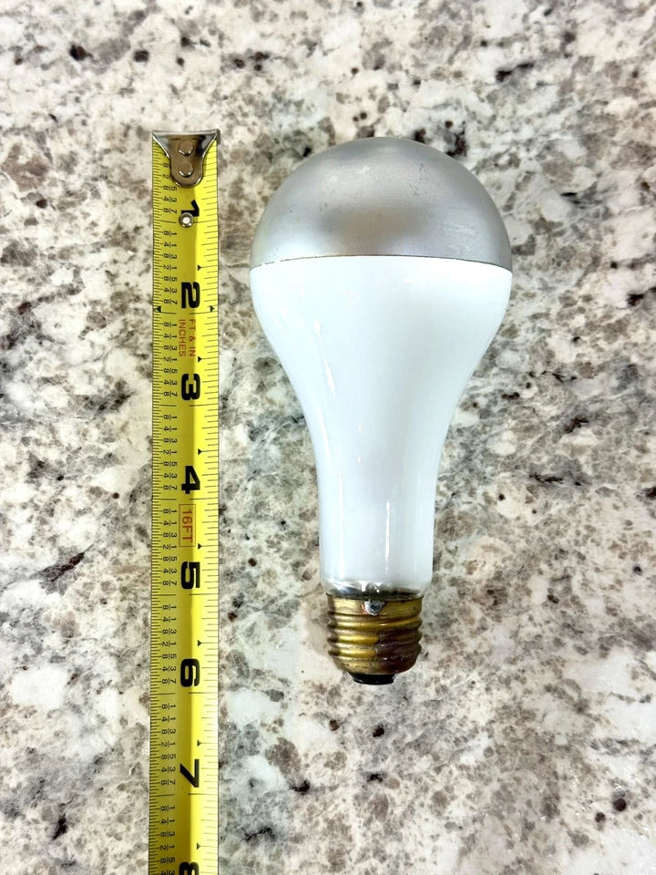 1 GE 100w Mazda Silver Bowl Indirect Light A23 Medium E26 Base Light Bulb 120V - Image 3 of 4