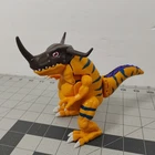 DIGIMON (Vintage 1999) GREYMON METALGREYMON 6" Divolving Evolution RARE Toy!