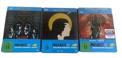 Davinci Code, Illuminati, Inferno, 3 Steelbooks, OVP, Limited Popart Edition