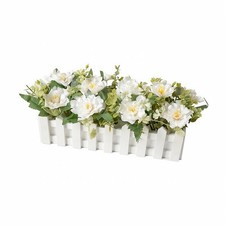 Full Artificial Flower Arrangement Low-Profile linear design, Realistic, Faux