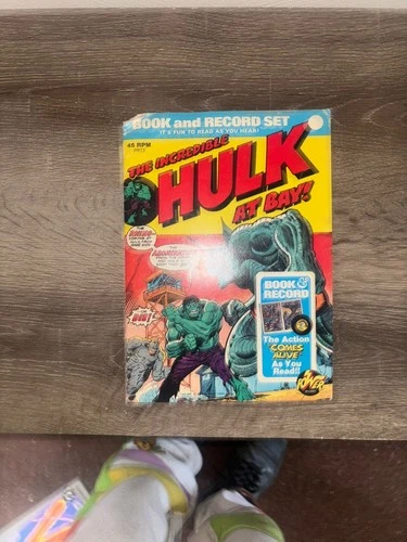 MARVEL POWER RECORDS HULK AT BAY VINTAGE BOOK & RECORD