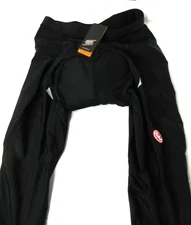 Souke Sports 414 Cycling Pants Padded Leggings Large Black Reflective Zip Ankles