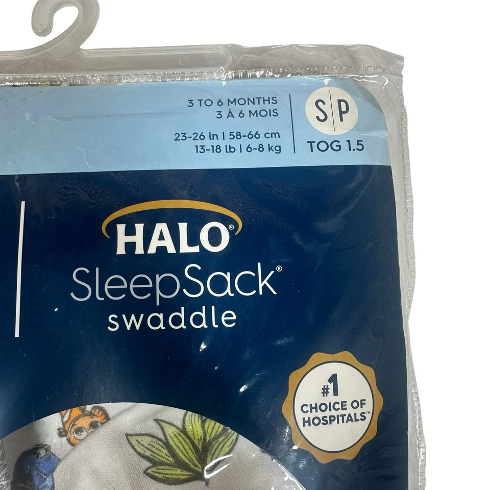 NUEVO HALO® SleepSack® Swaddle 100% Algodón Disney Bebé Gran Barrera de Coral Peces Foto 3 de 4
