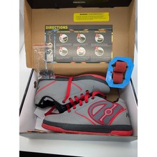 Heelys Pro 20 Skate Shoes Grey Red Black Men's 7 Women's 8 With Original Box