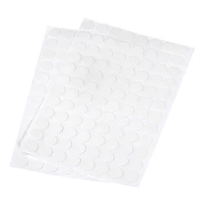 15mm Dia PVC Self Adhesive Screw Hole Cover Stickers White 4 Sheet/384pcs