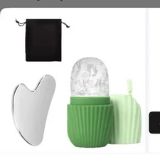 Ice Face Roller Stainless Steel Gua Sha Board Set Roller Face Lifting