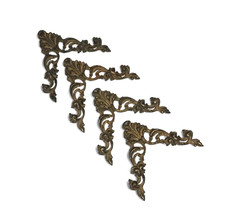 4 Ornate Antique French Bronze Decorative Cor...