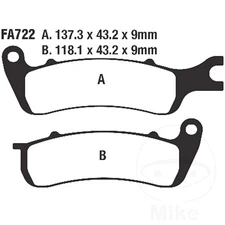 EBC Brake Pads Standard FA722 Black Fits Triumph Daytona 675 2009-2017