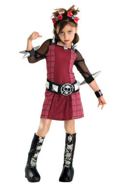 DRAMA QUEENS RIOT GRRRL PUNK CHILD HALLOWEEN COSTUME GIRLS SIZE LARGE 12-14