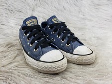 CONVERSE ALL STAR 662037F Denim Blue White Polka Dot Sneakers Size 13 / 21