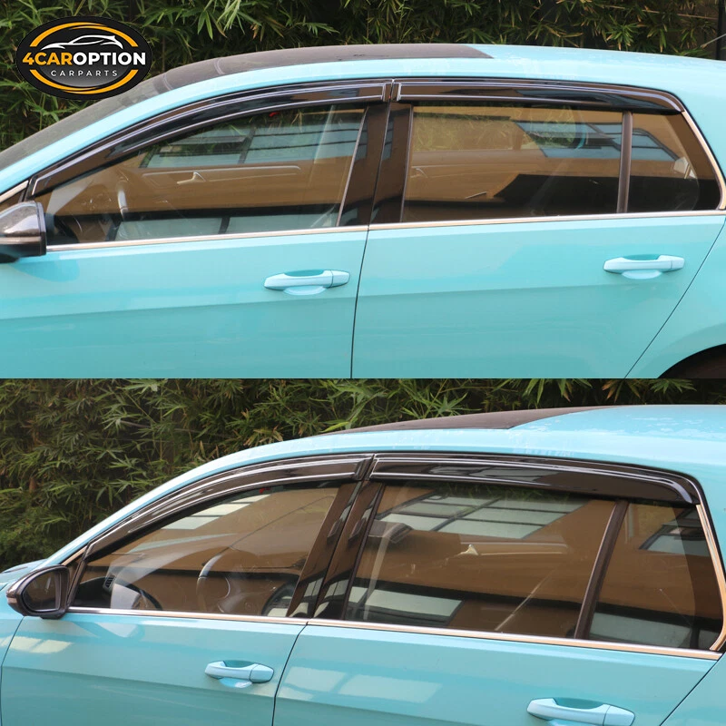 Fits 15-19 Volkswagen Golf MK7 Window Visors Rain Sun Guard Vent Foto 2 de 4