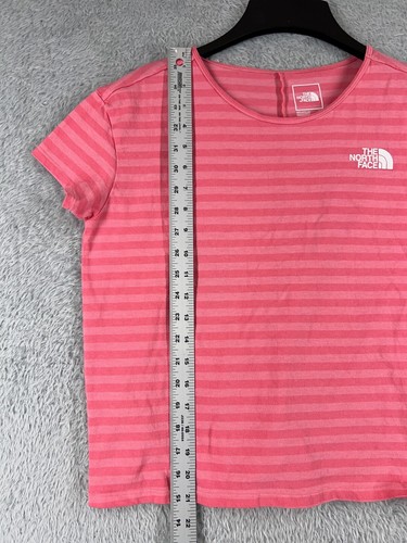 The North Face Shirt Girls Large Pink Stripe Short Sleeve Round Neck Cotton - Picture 11 of 15
