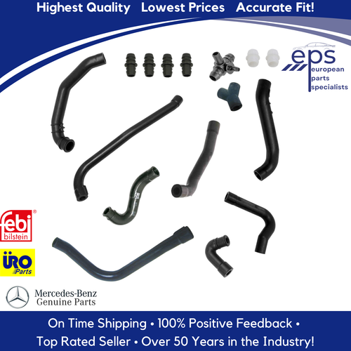 Intake Manifold Valve Cover Breather Hose Kit 1992-95 Mercedes 400 420 500 - Picture 2 of 10