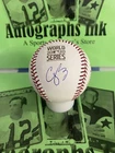 Corey Seager Autographed Rawlings 2020 World Series Logo Baseball JSA A31
