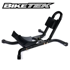 BikeTek Motorcycle Wheel Chock Heavy Duty Motorbike Front Wheel Stand 17-21"