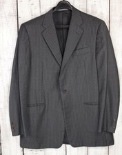 Hickey Freeman Loro Piana Tasmanian Super 120's Gray Striped Men's Blazer Sz 42L