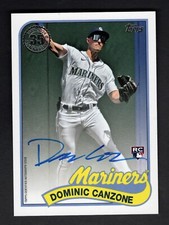 2024 Topps '89 Topps AUTO #89BA-DCA Dominic Canzone RC Seattle Mariners