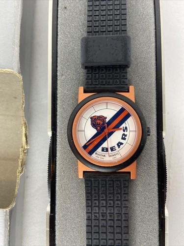 80s Vintage Bulova Chicago Bears NFL FOOTBALL Sportstime Watch - Bild 11 von 12