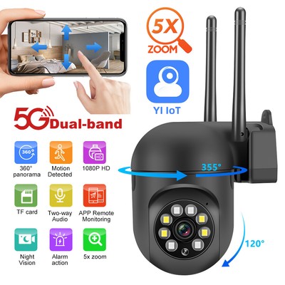 5G 1080P 360° Camara De Seguridad WIFI Inalambrica Para Casa Exterior Con Audio
