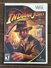 Indiana Jones And The Staff Of Kings Nintendo Wii 2009 Game disc, booklet, case
