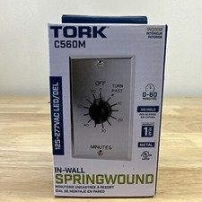 TORK C560M Spring-Wound In-Wall Twist Timer with Commercial Style Metal Plate