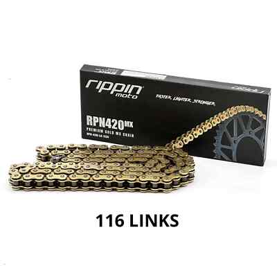 RPN420MX Premium Gold MX O-Ring Chain for Surron, Talaria & E-Ride PRO SS (116)