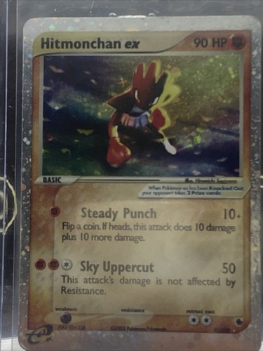 Pokémon TCG Hitmonchan EX Ruby and Sapphire 98/109 Reverse Holo Holo Rare LP - Picture 2 of 4
