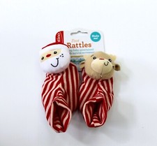 Infantino Foot Rattles Santa & Raindeer Booties NEW