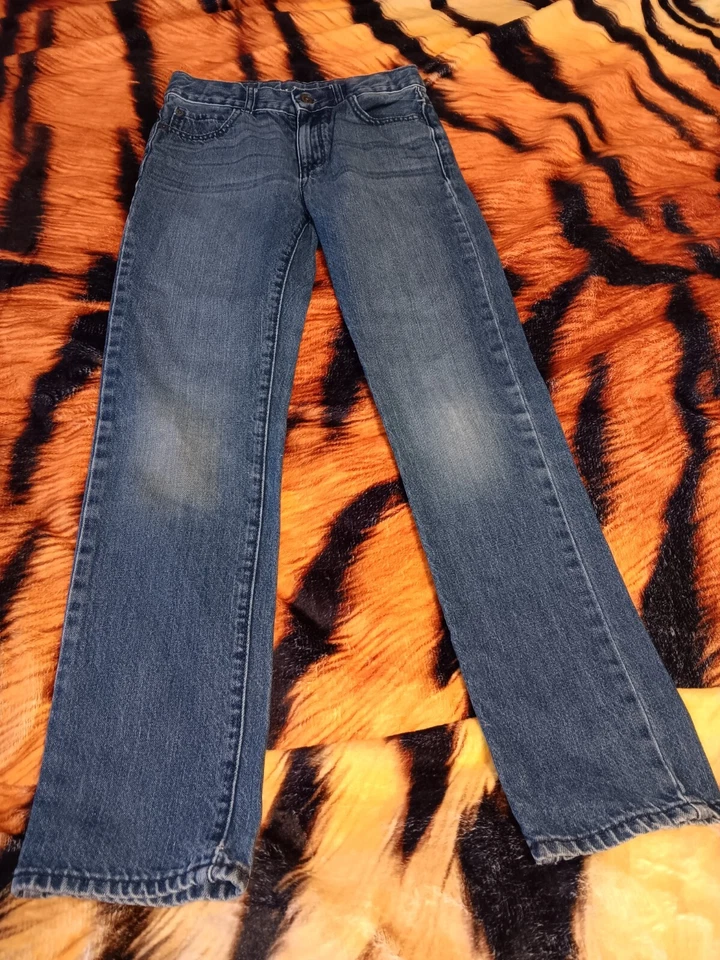 PLACE JEANS KIDS Size 12 S Medium Blue Cotton Denim Straight Leg - Image 4 of 4