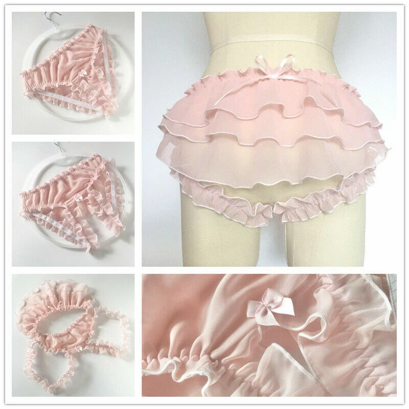 2 ШТ. Трусики с Открытой Пахотой Knickers Трусы Слоистые Грубые Frill Белье Lolita - Изображение 2 из 4