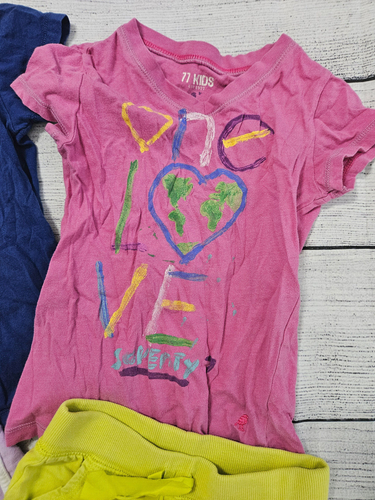 5 Pc Lot, 2 Shirts, 3 Shorts, Pink, Purple, Sz 5, 5T, Carter's, 77 Kids - Picture 7 of 19