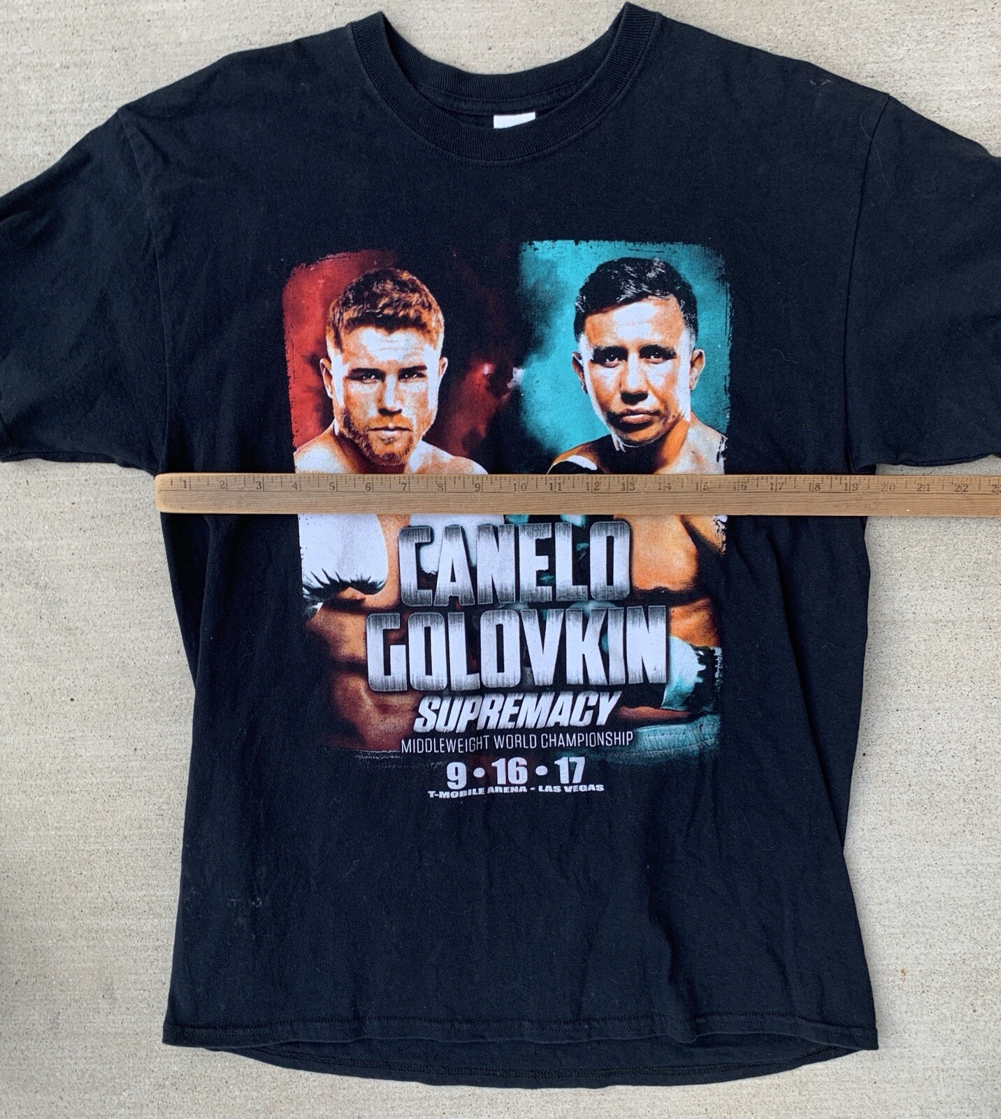 Canelo Golovkin Supremacy Midweight World Championship 17 Las Vegas T Shirt Sz L