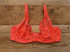 Victoria's Secret Shell Pink Lace 32D Body By Victoria Unlined Demi Bra VS 