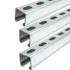 1-3/8" x 1-5/8" x 24 inches (3 Pack), Galvanized Steel, Slotted Strut Channel