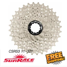 SunRace CSRS3 11-32T 11-Speed Cassette fits Shimano SRAM Silver for Road Bike