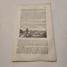 Village Of Four Corners Middleborough Massachusetts c. 1839 Engraving (374)