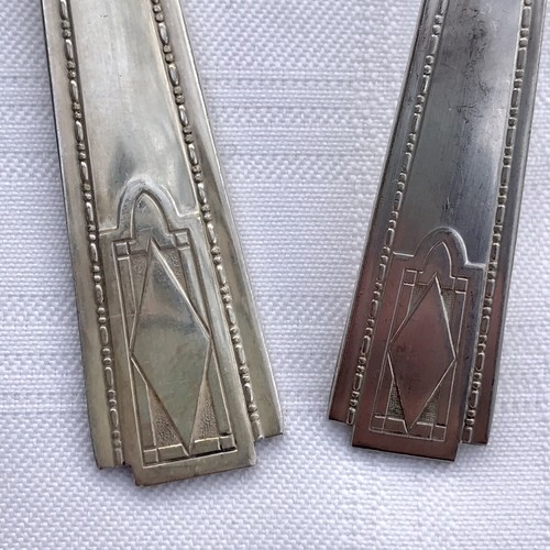 VTG Nasco Silverplate Art Deco 1 Gravy Ladle Spoon 1 Serving Spork Flatware - Foto 3 di 9