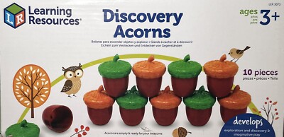 Learning Resources Discovery Acorns Assorted Colors 10/Pack (LER3073)