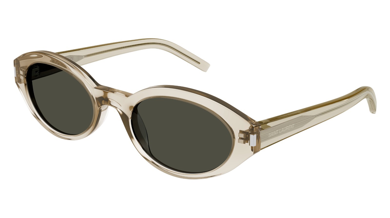 Saint Laurent SL 567 Occhiali da sole beige cristallo grigio (003)
